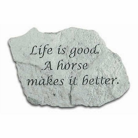 KAY BERRY Life Is Good A Horse Makes It Better - Garden Accent - 5-in. x 3.25-in. x 1.25-in. KA313447